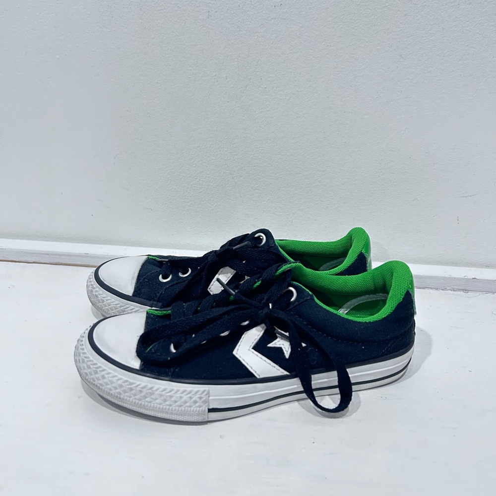 Converse Star Player‎ EV Ox Kids Sneakers Black Green Size 13 Youth Low Top - Picture 3 of 9
